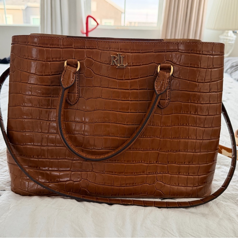 Lauren Ralph Lauren
Marcy Large Crocodile Embossed Satchel Bag